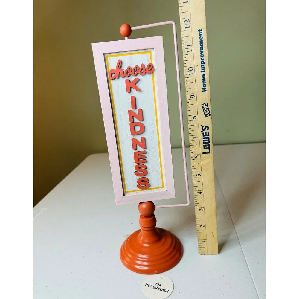 Reversible Sign With Messages "Choose Kindness" & "Be Our Guest" Home Decoration - Picture 4 of 12